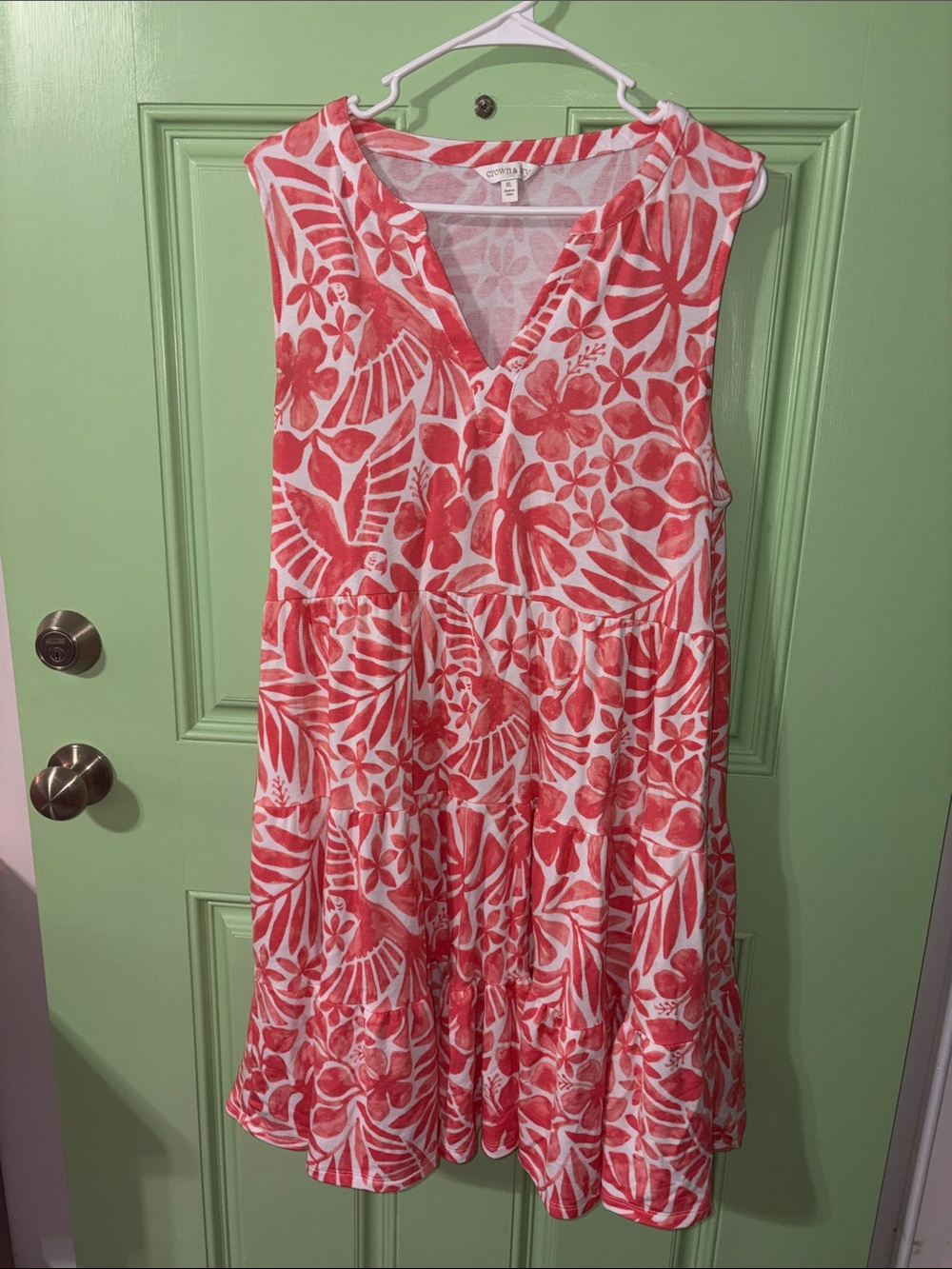 Crown & Ivy Pink and White Dress - Women’s size XL